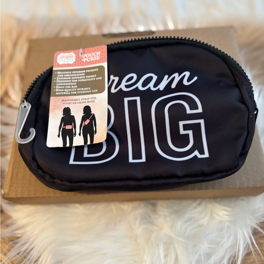 Dream Big Black Pouch Purse
